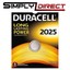 Duracell CR2025 Batteries Lithium Battery 3V Button/Coin Cell CR 2025-Free post