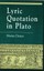Lyric Quotation in Plato by Marian Demos (English) Paperback Book Free Shipping!