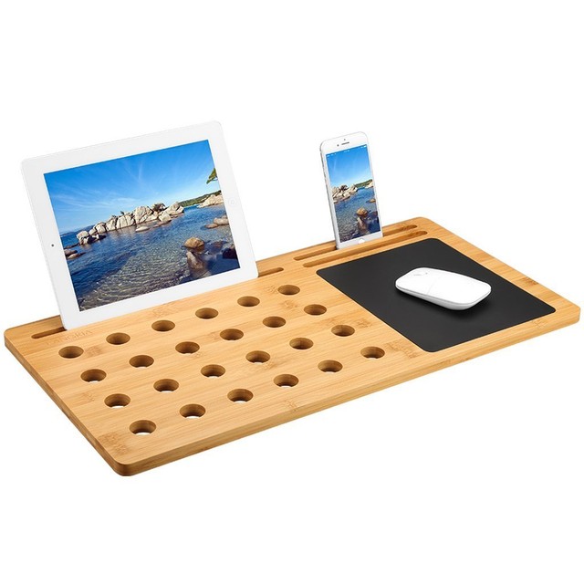 Langria Bamboo Lap Desk Tray Board Multi Tasking Laptop Computer Langria Bamboo Lap Desk Tray Board Multi Tasking Laptop Computer Tablet Cellphon