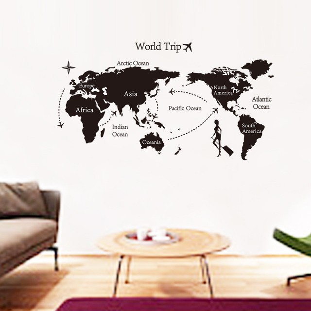 World Map Wall Sticker Art Decal Vinyl Decor Home Bedroom Office Picture 5 Of