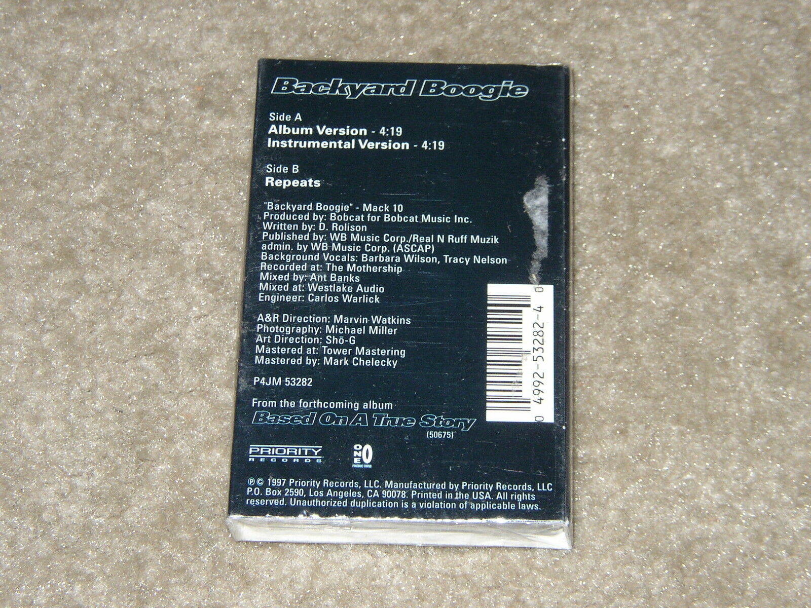 Mack 10 Backyard Boogie Cassette Tape Single Rap GFUNK Cali OOP OG