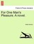 For One Man's Pleasure. a Novel. by Nellie Harrison (English) Paperback Book Fre