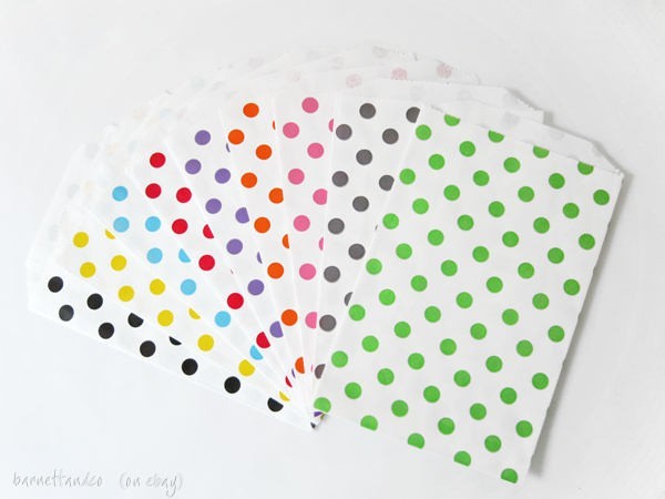 25 Colorful Polka Dot Paper Bags 5 X 7 Inches Favors Candy Buffet 25 Colorful Polka Dot Paper Bags 5 X 7 Inches Favors Candy Buffet