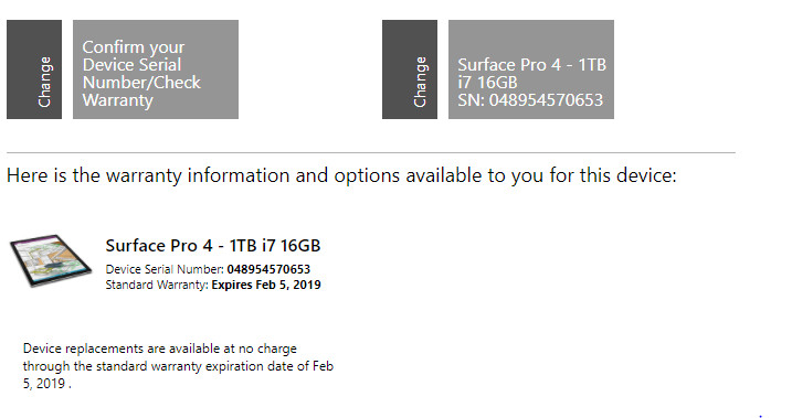 surface pro serial number check