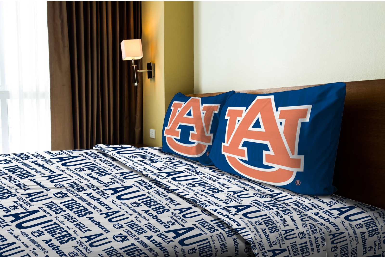 Auburn Tigers Sheet Set Full Bed College Sports Sheets 3pc Official Picture 1 Of 4
