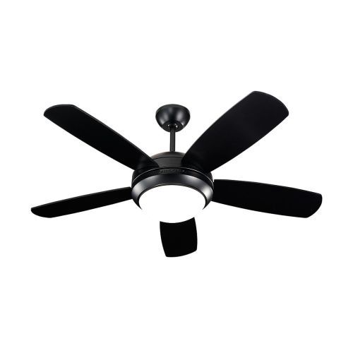 Monte Carlo 5di44bkd Discus Ii 44 Ceiling Fan With Light Kit In Monte Carlo 5di44bkd Discus Ii 44 Ceiling Fan With Light Kit In Matte Black