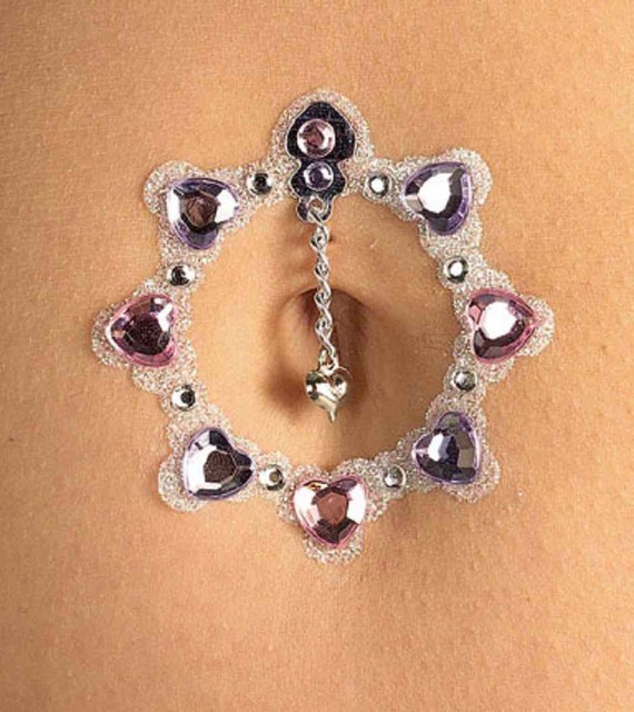 Belly Button Jewel Body Princess Dancer Halloween Costume Accessory 6 STYLES