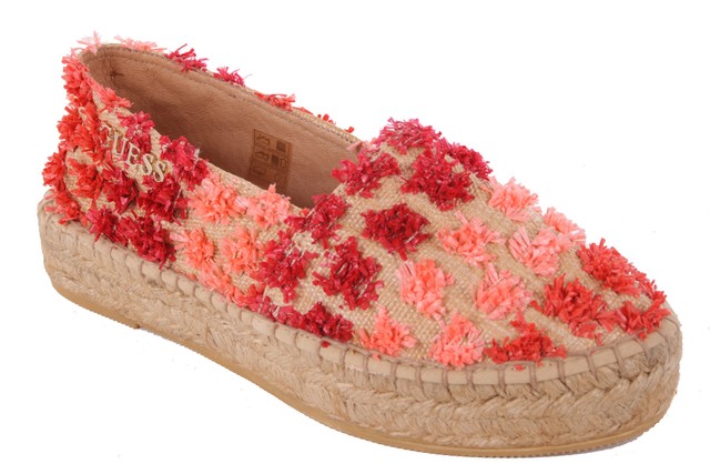 GUESS DONNA SCARPE ANTISCIVOLO Pantofola Espandrilles NATURALE / Rosso 747 GUESS DONNA SCARPE ANTISCIVOLO Pantofola Espandrilles NATURALE / Rosso 747