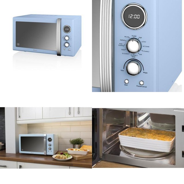 Swan Sm22080bln Retro Digital Combi Microwave With Oven And Grill 25 Original 25l Combination Microwave With Grill And Oven 900w New Uk Fast Delivery