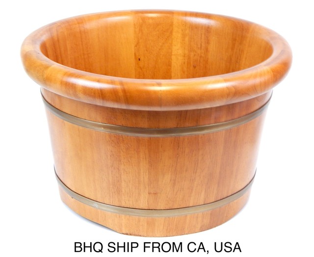 Round Wooden Foot Soaking Tub 50 Pcs Liner Round Wooden Foot Soaking Tub 50 Pcs Liner