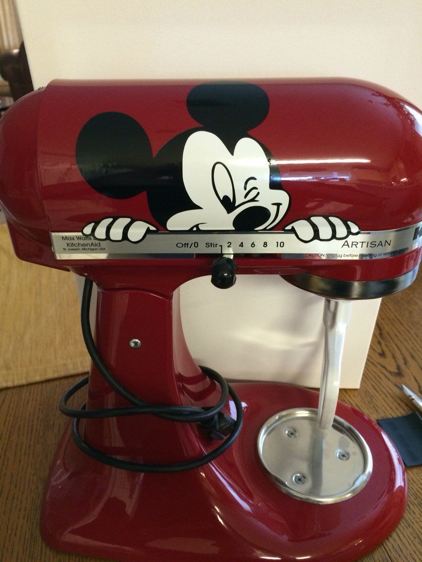 Disney Mickey Mouse Peeking Vinyl Decal KitchenAid Mixer Sticker Disney Mickey Mouse Peeking Vinyl Decal KitchenAid Mixer Sticker
