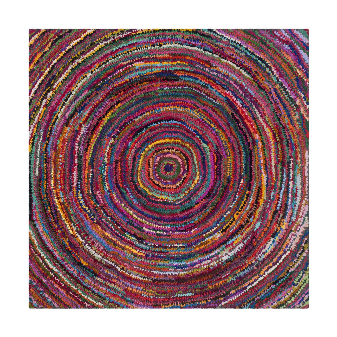 Safavieh Nantucket Tegan Hand Tufted Cotton Area Rug Multi Colored Picture 1 Of