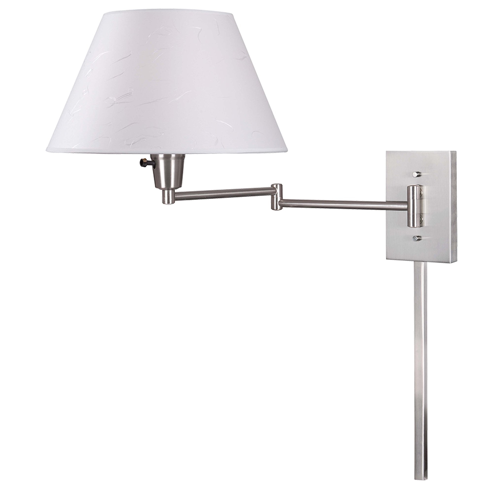 Kenroy Home Simplicity Brushed Steel Swing Arm Wall Lamp Picture 1 Of 2