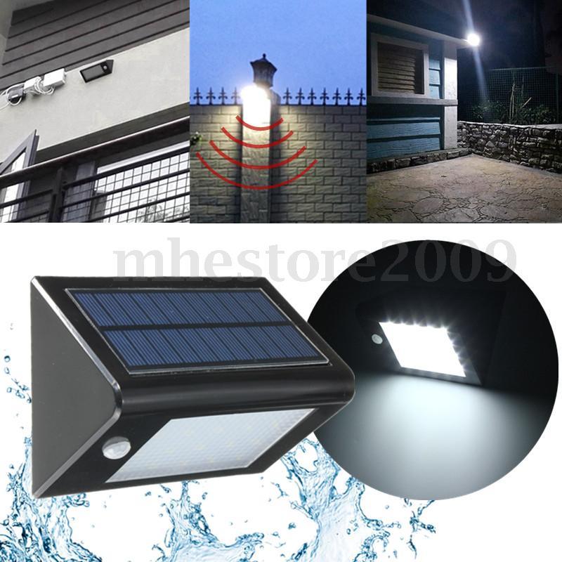 20 Led Solar Power Pir Motion Sensor Wall Light Outdoor Waterproof Picture 1 Of 9