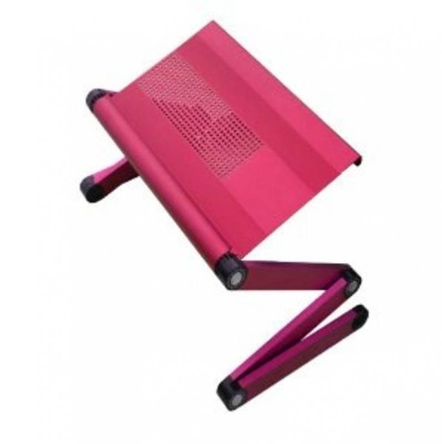 Furinno A6 Ergonomics Aluminum Vented Adjule Multi Functional Furinno Laptop Desk Portable Bed Tray Book Stand Ergonomics Design 17 Pink New
