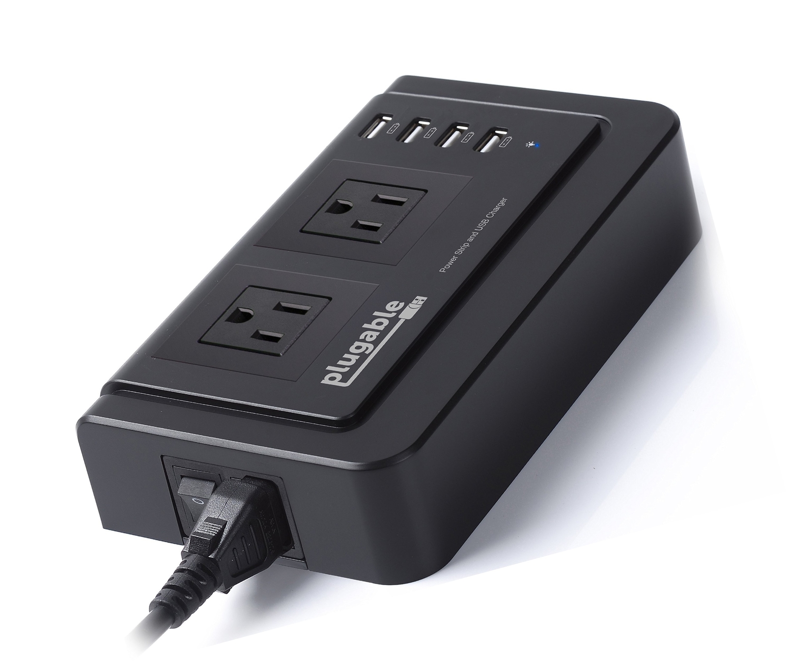 Plugable 2 Desk Power Strip Built 4 Port 34w Usb Universal Picture 1 Of 6