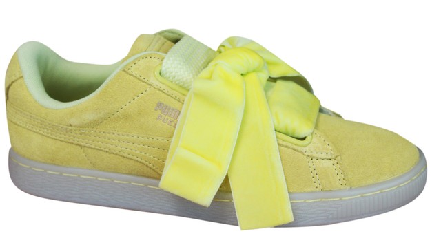 Puma Suede CUORE Reset lacci giallo in pelle da Donna Scarpe da ginnastica 363229 03 P Puma Suede CUORE Reset lacci giallo in pelle da Donna Scarpe da ginnastica 363229 03 P