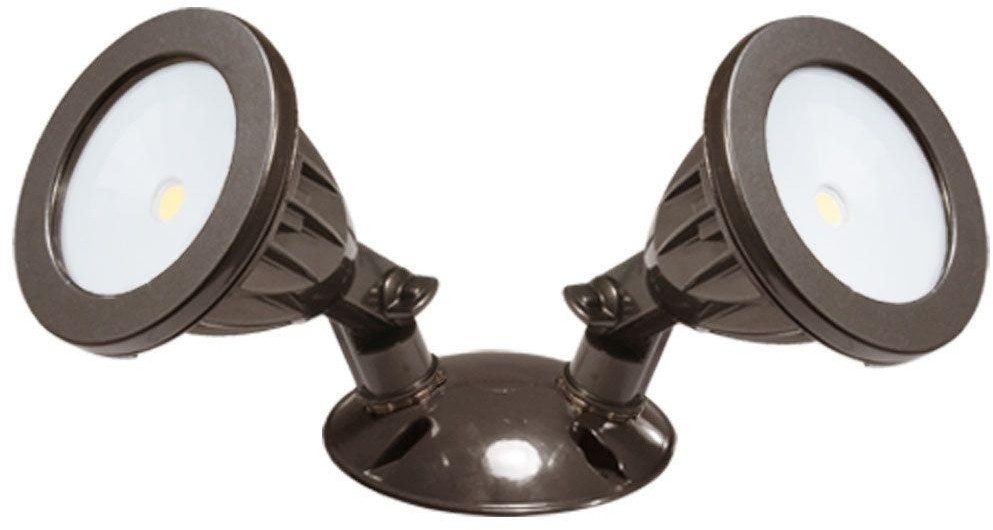 Irradiant Bronze Double Head Led Outdoor Flood Light Tempered Glass Picture 1 Of 4