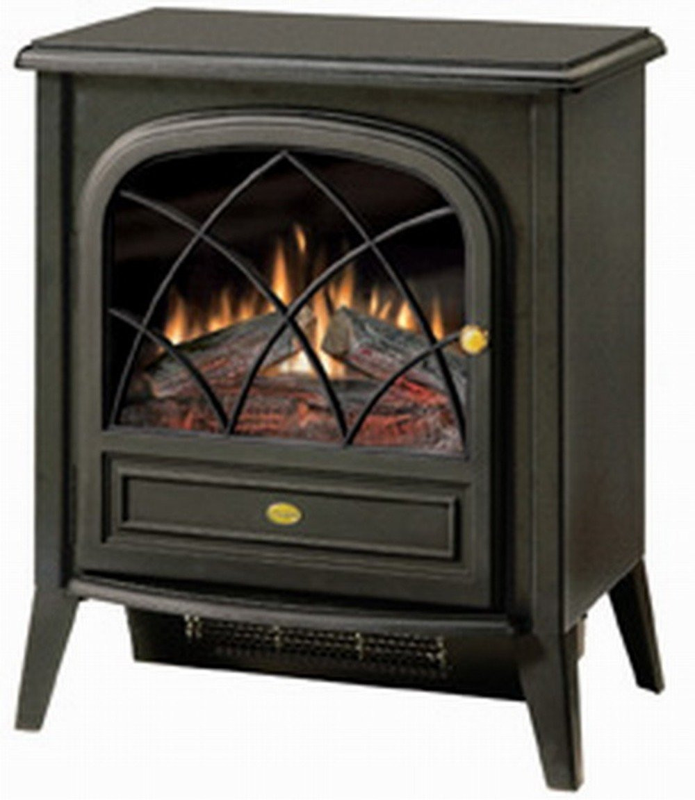 Electric Fireplace Stove Heater Compact Fan Realistic Fire 3d Flame Picture 1 Of 2