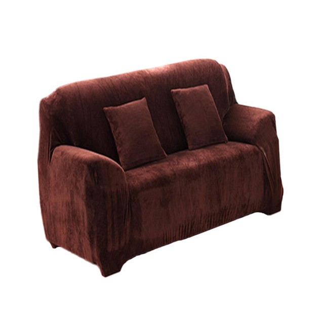 Removable Stretch Sofa Cover 2 Cushion Couch Slipcovers Protector Removable Stretch Sofa Cover 2 Cushion Couch Slipcovers Protector Coffee
