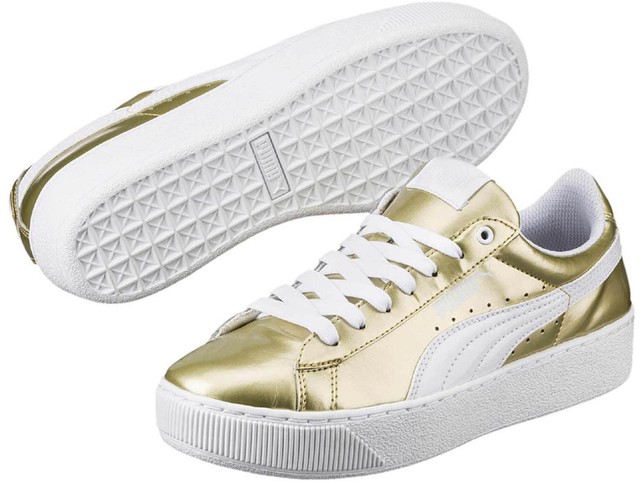 PUMA Vikky Donna Sneakers Scarpe da ginnastica Scarpe da corsa 363609 001 Oro Beige Nuovo PUMA Vikky Donna Sneakers Scarpe da ginnastica Scarpe da corsa 363609 001 Oro Beige Nuovo