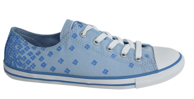 Converse Chuck Taylor Dainty con lacci blu floreale Donna Scarpe sportive tela Converse Chuck Taylor Dainty con lacci blu floreale Donna Scarpe sportive tela