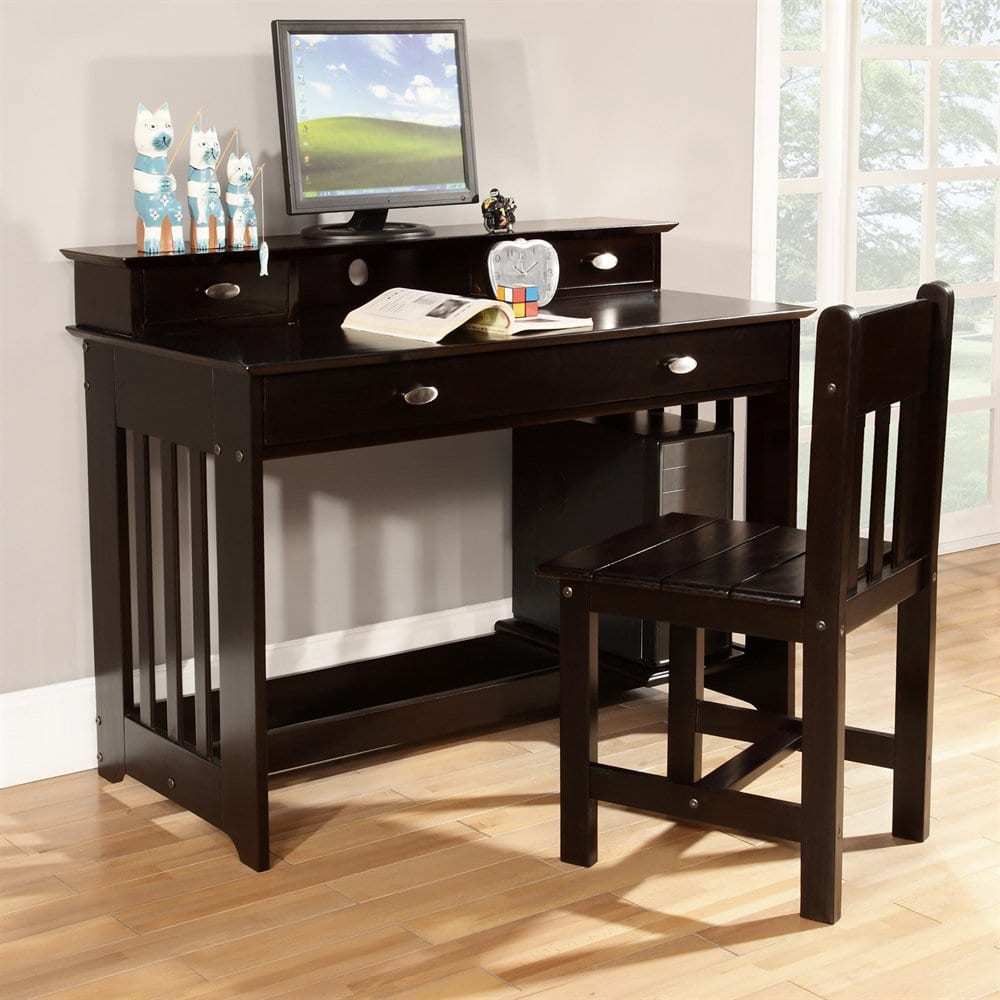 American Furniture Classics Solid Pine Student Desk With Hutch In Picture 1 Of