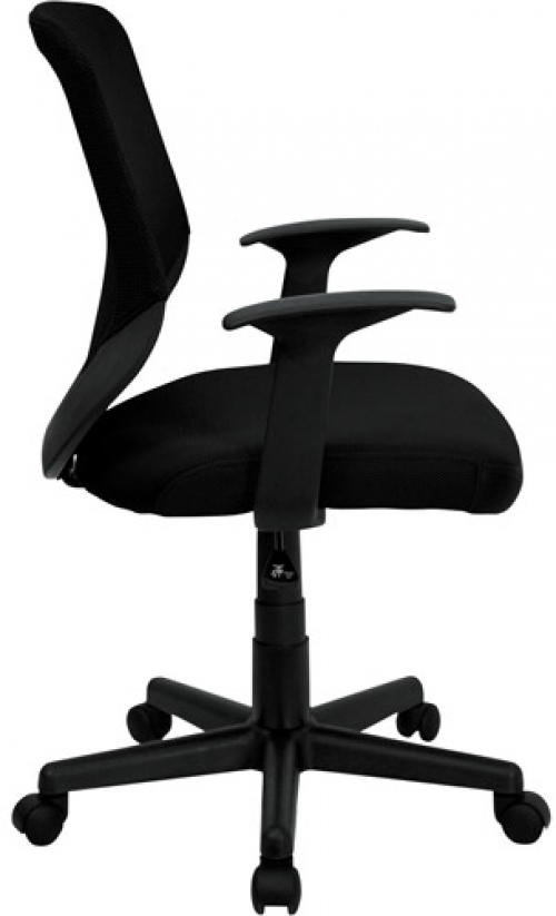 Flash Furniture Mid Back Black Mesh Office Chair Very X1 Ebay Picture 1 Of 3