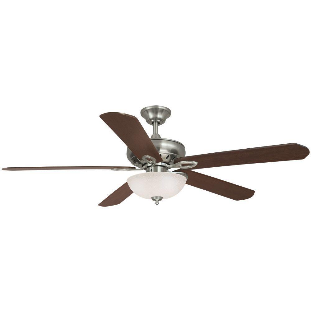 Hampton Bay Asbury 60 In Brushed Nickel Ceiling Fan Picture 1 Of