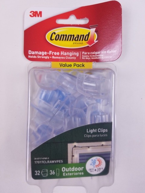 3m Command Outdoor Light Clips Lighting Ideas Command Outdoor Light Clips 32 Clear 36 Strips Value Pack New 3m