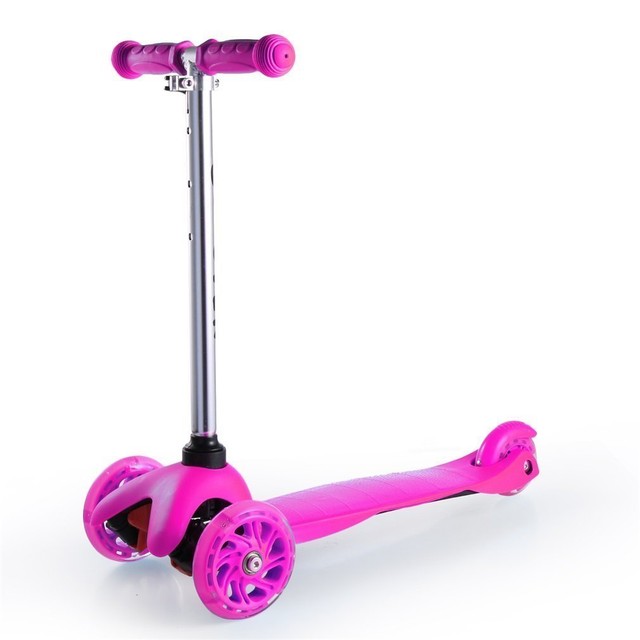 Kool KiDzKick Push Scooter With Light Up LED Wheels For Girls Boys Pink Kool KiDzKick Push Scooter With Light Up LED Wheels For Girls Boys Pink
