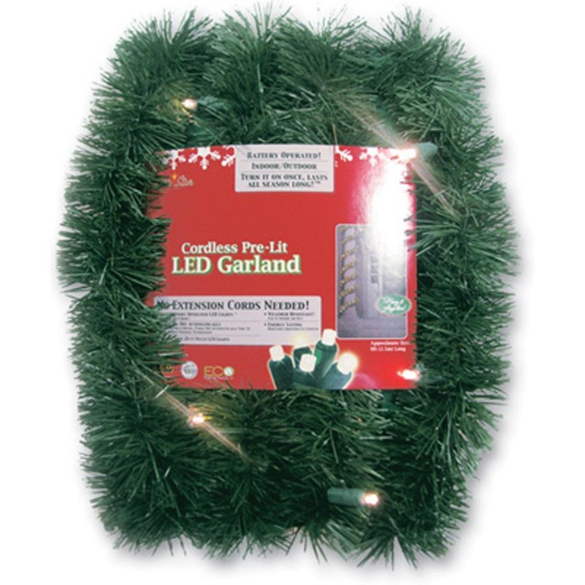 brite star 18 x 25 battery operated green artificial christmas garland - Battery Operated Christmas Garland brite star 18 x 25 battery operated green artificial christmas garland - Battery Operated Christmas Garland