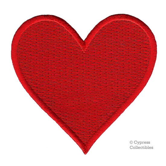 Red Heart Patch Embroidered Iron On Applique Romantic Love Symbol Valentine Day Ebay