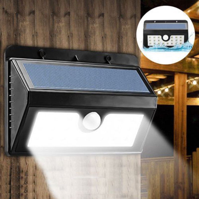 20led Solar Power Motion Sensor Wall Light Waterproof Outdoor Yard Picture 1 Of 11