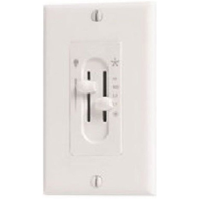 Hunter Fan Sd And Light Control Plastic Model 27182 Hunter 27182 Wall Controls Fan Light Dual Slide Control Off White