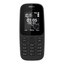 BRAND NEW SIM FREE NOKIA 105 2017 VERSION NEW SHAPE/LOOK WITH FM - TORCH (BLACK)