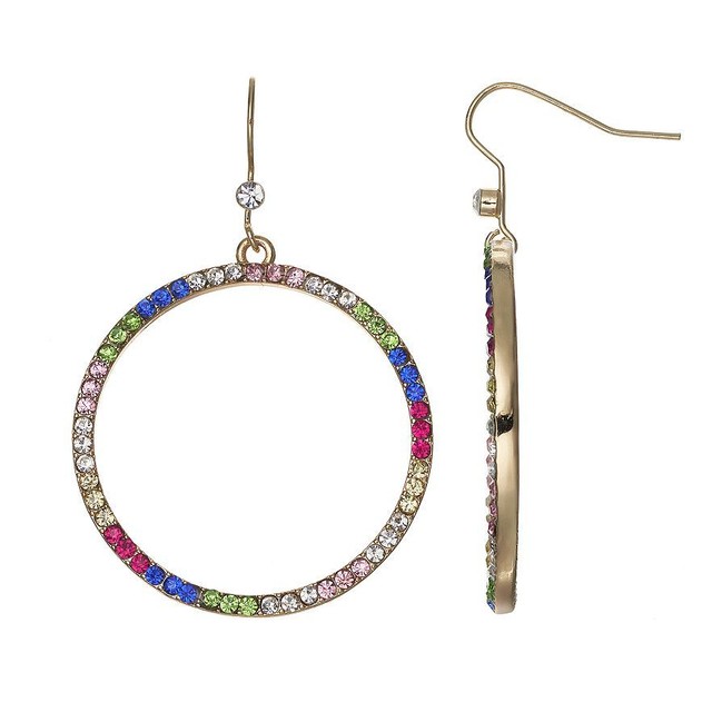 Juicy Couture Gold Tone Multi Color Drop Hoop Earrings Ebay Nwt Juicy Couture Gold Tone Multi Color Drop Hoop Earrings