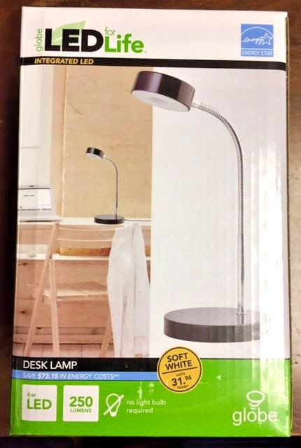 Globe Electric 6w Integrated Energy Star Led Gooseneck Desk Lamp 4 Picture 1 Of