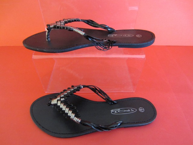 Spot On F0335 Donne Sandali Post nero GB Taglia 3 x 8 R10A Spot On F0335 Donne Sandali Post nero GB Taglia 3 x 8 R10A