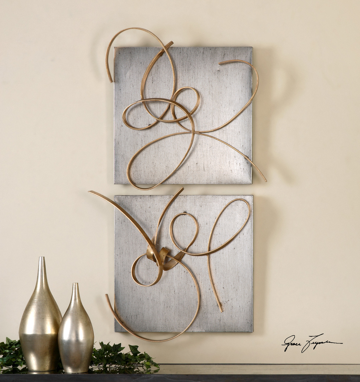 Uttermost 07071 Harmony Metal Wall Art Set Of 2 Picture 1 Of