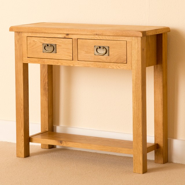 Luxury Oak Large Hall Living Room Console Table Solid Wood 2 Lanner Oak Console Table Rustic Side Waxed Solid Wood Hall New