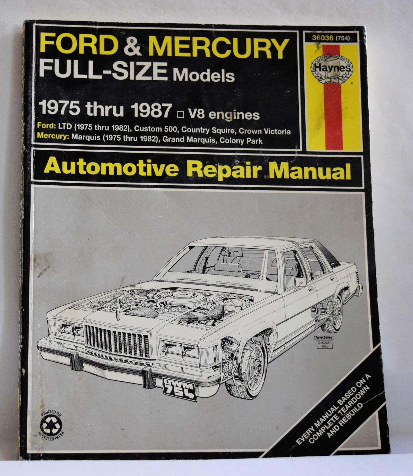 1975 Thru 1987 Haynes Ford & Mercury Repair Manual | eBay