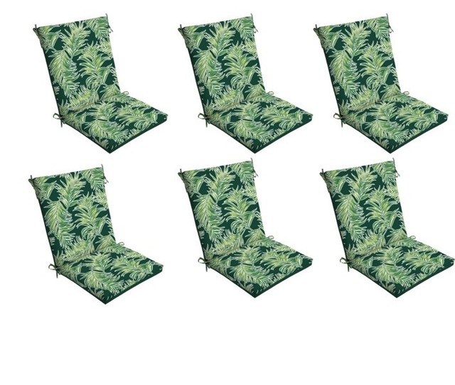 Green Leaves Chair Cushion Set Of 6 Outdoor Patio Dining Replacement Green Leaves Chair Cushion Set Of 6 Outdoor Patio Dining Replacement Cushions