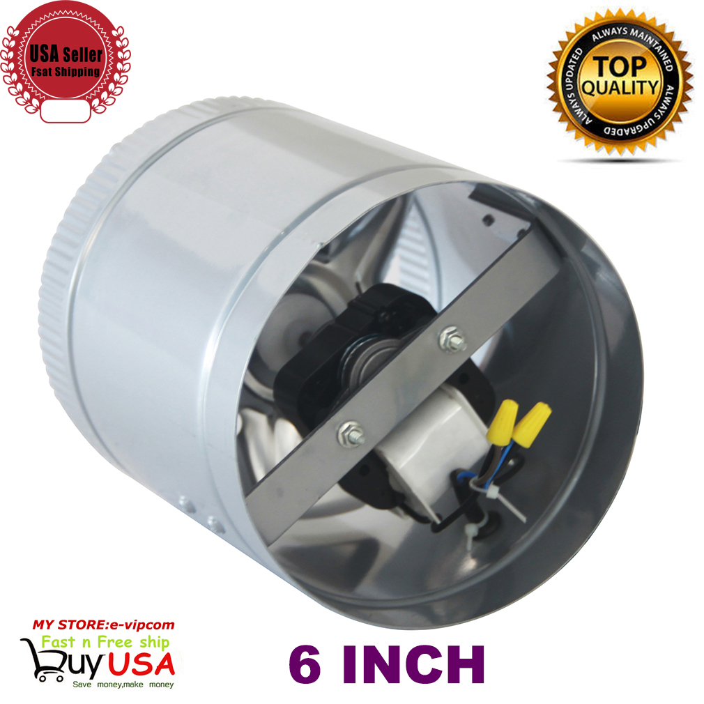 6 Inch Metal High Sd Inline Duct Fan Er Round Shape Cfm Picture 1 Of 8