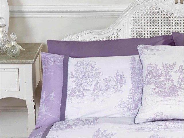 Rapport Camargue Lilac French Toile Design Duvet Set Single Double Picture 2 Of 3
