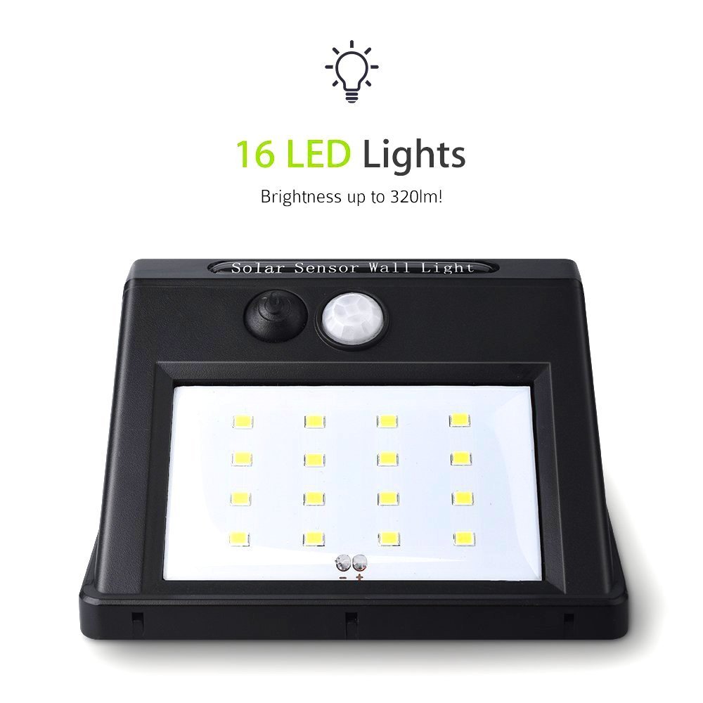 16 Led Solar Lights Wireless Outdoor Light With Motion Activated Picture 1 Of 8
