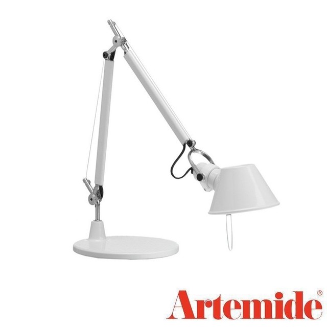 Artemide Tolomeo Micro T Table Lamp White 0011820a E12 Led Bulb Artemide Tolomeo Micro T Table Lamp White 0011820a E12 Led Bulb Included