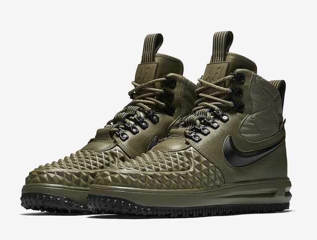 Nike Lunar Force 1 Duckboot 2017 Medium Olive Black Grey 916682 002 Men Nike Lunar Force 1 Duckboot 2017 Medium Olive Black Grey 916682 002 Men