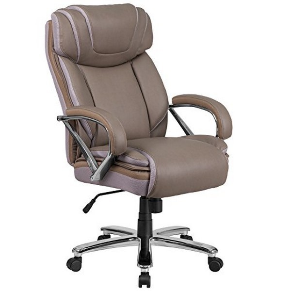 Flash Furniture Hercules Series 500 Lb Taupe Leather Executive Picture 1 Of