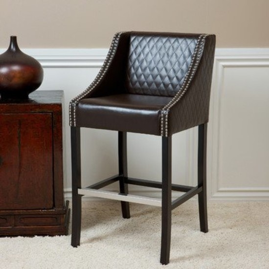 Christopher Knight Home Milano Brown Quilted Bonded Leather Bar Christopher Knight Home Milano Brown Quilted Bonded Leather Bar Stool Ebay